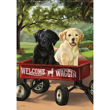 Garden Flag: Welcome Waggin