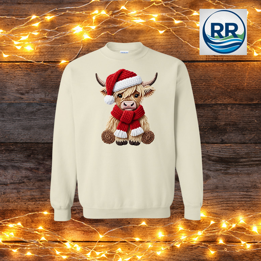 Christmas Highland Cow Crew: Sand