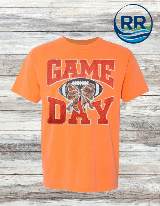 Football Game Day Comfort Colors T-Shirt Orange