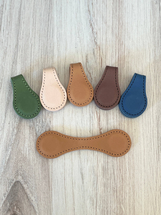 Leather Magnetic Bookmark: Brown