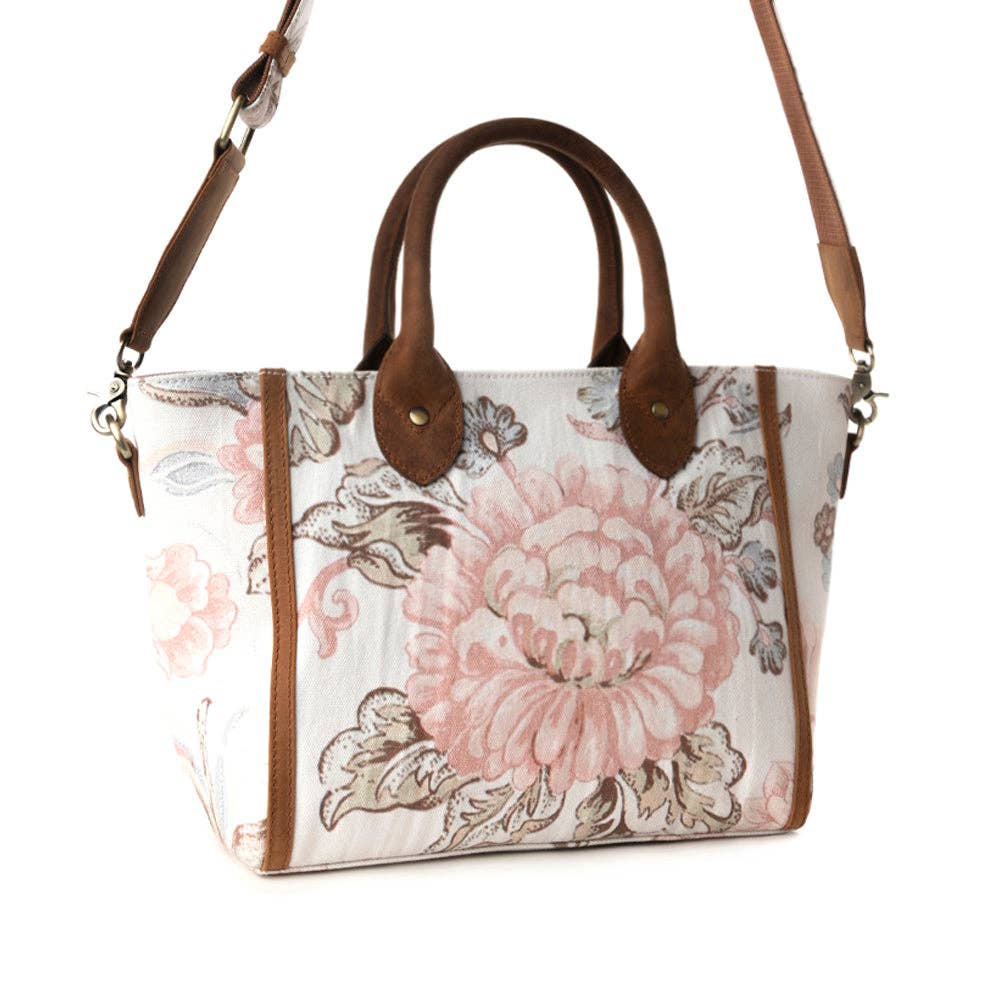 Myra Rosy Trails Crossbody Bag in Faded Plum: Faded Plum