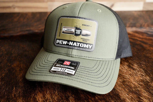 UV Patch Richardson 112 Trucker Cap: Pew-Natomy