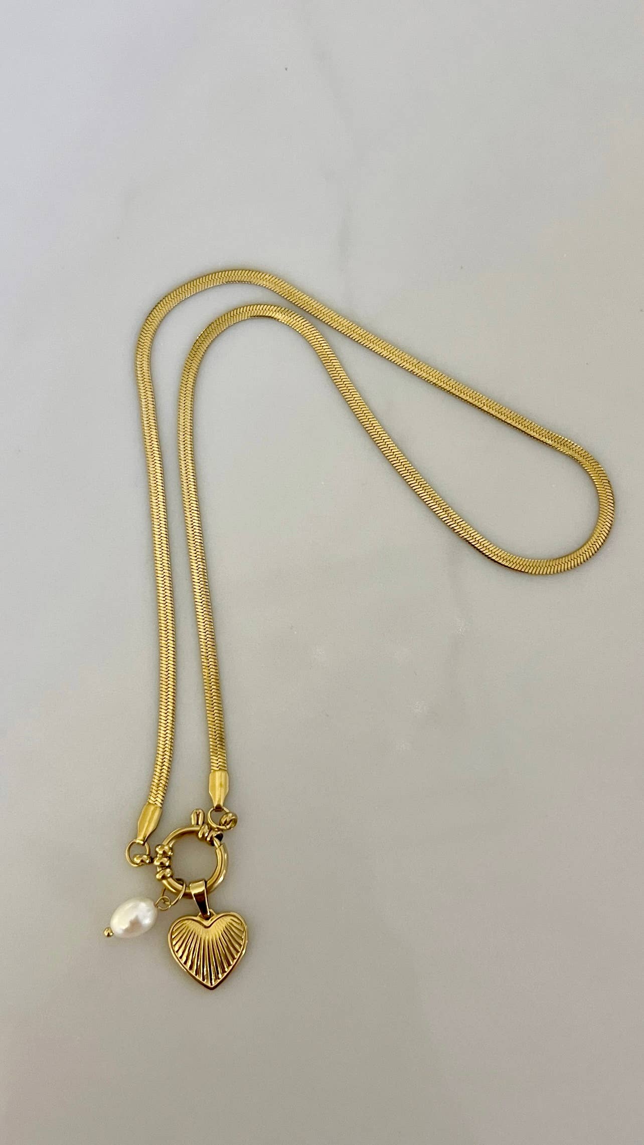 Charmed Heart Necklace  - Tarnish Resistant