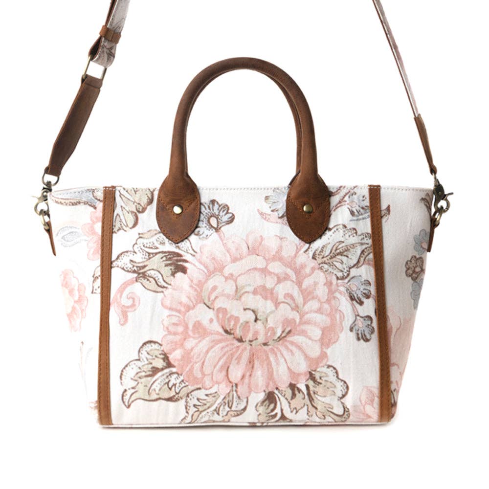 Myra Rosy Trails Crossbody Bag in Faded Plum: Faded Plum