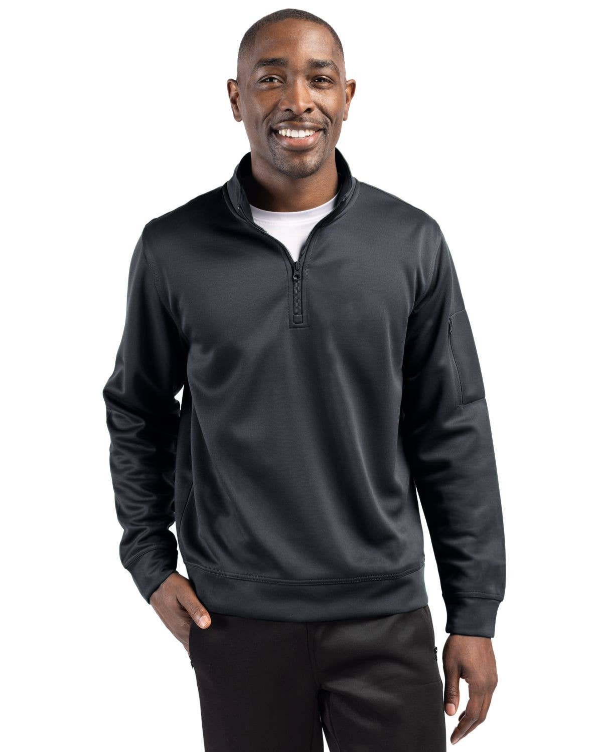 Clique Men's Lift Performance Quarter Zip: Black