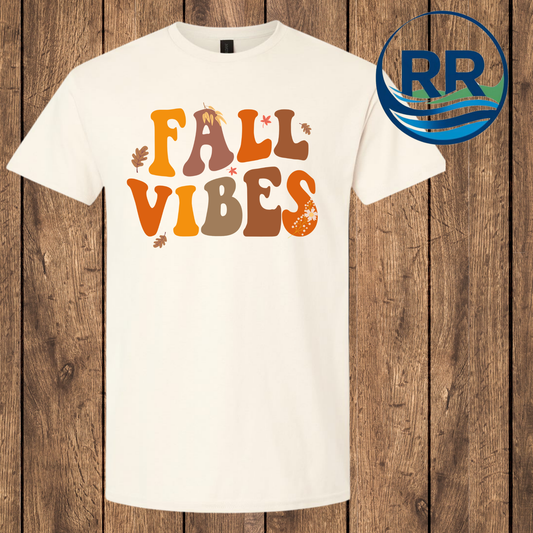 Vintage Fall Vibes T Shirt: Natural