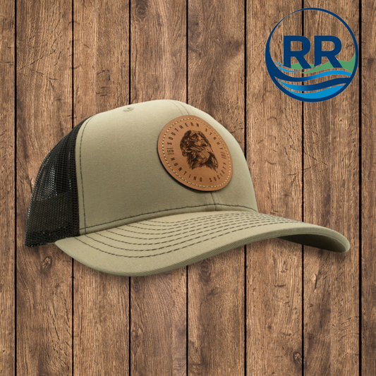 Boykin Leather Patch Trucker : Khaki/Coffee