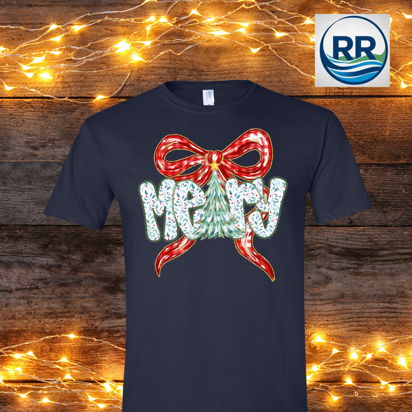Merry Bow T-Shirt: Black