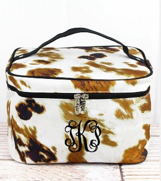 Cow Print Train Case*