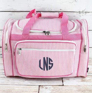 Pink Seersucker Duffel*